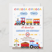 Train Birthday Invite Chugga Chugga Two Two Train Einladung (Vorderseite)