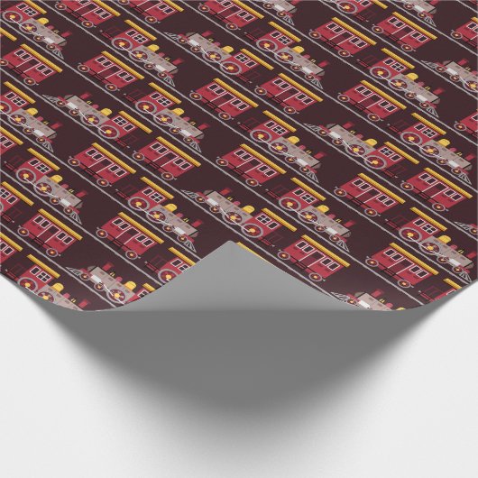 Train Birthday Party Baby Dusche Geschenkpapier (Ecke)