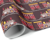 Train Birthday Party Baby Dusche Geschenkpapier (Rolleneckpunkt)