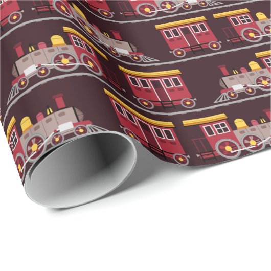 Train Birthday Party Baby Dusche Geschenkpapier (Rolleneckpunkt)