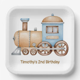 Train Birthday Party Baby Dusche Pappteller
