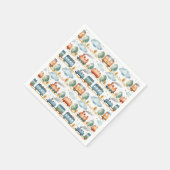 Train Birthday Party Baby Dusche Wasserfarbe Serviette (Ecke)