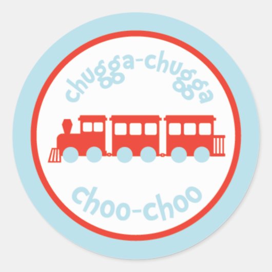 Train Birthday Party Stickers (Vorderseite)