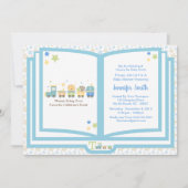 Train Book Theme Boys Baby Shower Einladung (Vorderseite)