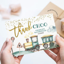 Train Boy 2. Geburtstag Danke Karte