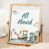 Train Boy Birthday All Abo Sign Poster