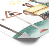 Train Boy Birthday Drinks Unterschreiben Poster (Ecke)