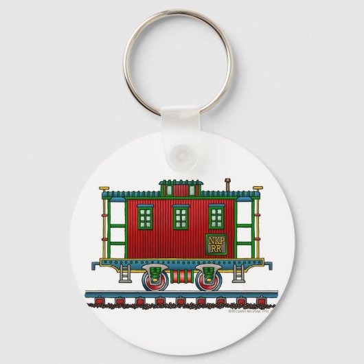 Train Caboose Car Key Chains Schlüsselanhänger (Vorderseite)