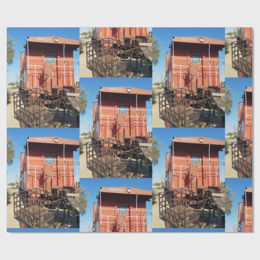 Train Caboose Geschenkpapier (Flach)
