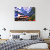 Train Canvas Print Leinwanddruck (Insitu (Schlafzimmer))