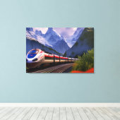 Train Canvas Print Leinwanddruck (Insitu (Holzboden))