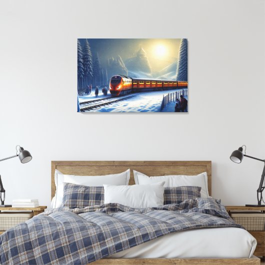 Train Canvas Print Leinwanddruck (Insitu (Schlafzimmer))