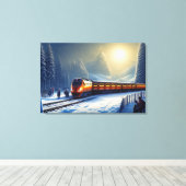 Train Canvas Print Leinwanddruck (Insitu (Holzboden))