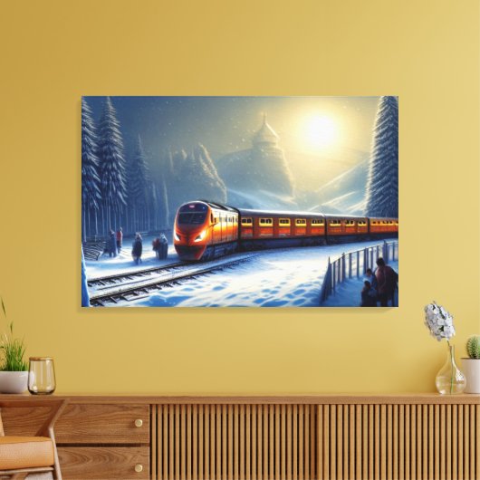 Train Canvas Print Leinwanddruck (Insitu (Wohnzimmer))