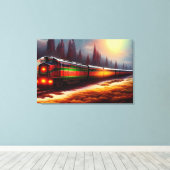 Train Canvas Print Leinwanddruck (Insitu (Holzboden))