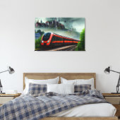 Train Canvas Print Leinwanddruck (Insitu (Schlafzimmer))