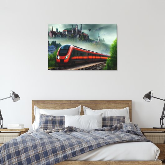 Train Canvas Print Leinwanddruck (Insitu (Schlafzimmer))