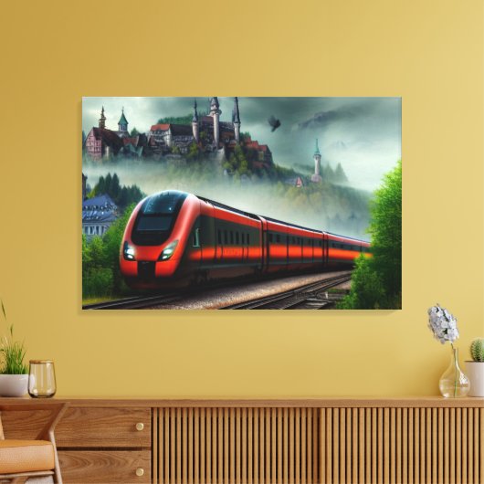 Train Canvas Print Leinwanddruck (Insitu (Wohnzimmer))