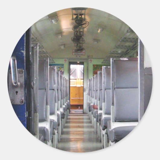 Train Carriage Thailand ... Südostasien Runder Aufkleber (Vorderseite)