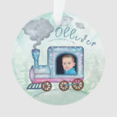 Train Choo Choo Alle an Bord des Fotos Ornament (Vorderseite)