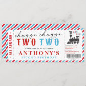 Train Choo Choo Einladung (Vorne/Hinten)