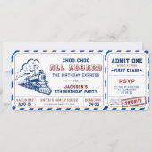 Train Choo Choo Einladung (Vorderseite)