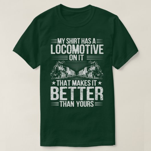 Train Driver Locomotive Engineer Gift Present T-Shirt (Design vorne)
