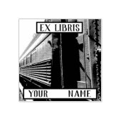 Train Ex Libris Buchzeichen Gummistempel (Prägung)