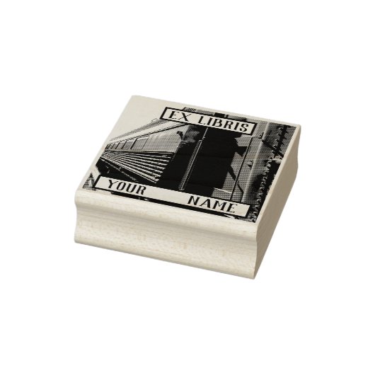 Train Ex Libris Buchzeichen Gummistempel (Stempel)