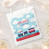Train Fevor Bags (Navy & Red) - Boys Kindergeburts Geschenktütchen (Ausgeschnitten)