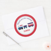 Train Fevor Stickers (Boys Birthday Navy Blue Red) (Umschlag)