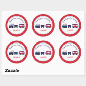 Train Fevor Stickers (Boys Birthday Navy Blue Red) (Blatt)