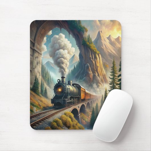 Train Fleece Blanket Mousepad (Mit Mouse)