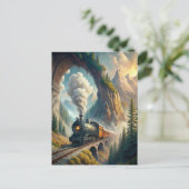 Train Fleece Blanket Postkarte (Stehend Vorderseite)