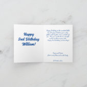 Train Geburtstag niedlicher Teddy-Bär, der Spielze Karte (Innenseite)