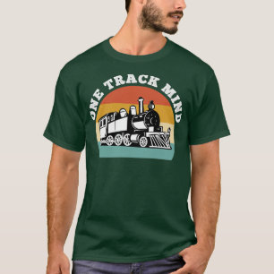 Train Geschenk lustige Ein-Track Mind-Leiter Retro T-Shirt