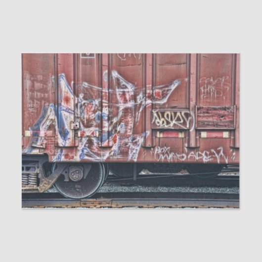 Train Graffiti Grunge Colorful Urban Street Art Seidenpapier (Vorderseite)