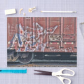 Train Graffiti Grunge Colorful Urban Street Art Seidenpapier (Handwerk)