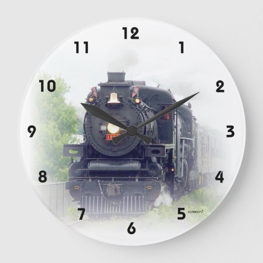 Train Große Wanduhr (Vorderseite)