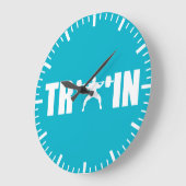 TRAIN - Gymnastikmotivation Große Wanduhr (Winkel)