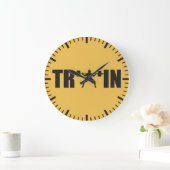 TRAIN - Gymnastikmotivation Große Wanduhr (Zuhause)