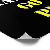 Train Hard And Go Pro - Training - Srt - Gym - Mot Poster (Ecke)