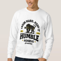 Train Hard, Bleibe Humble Panther Fitness T - Shir