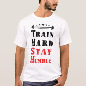 Train Hard, Bleibe Humble - Retro Gym T-Shirt (Vorderseite)