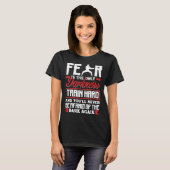 Train Hard Don't Be Afraid Aikido Karate Jiu Jitsu T-Shirt (Vorne ganz)