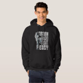 Train Hard Fight Easy Aikido Karate Jiu Jitsu  2 Hoodie (Vorne ganz)