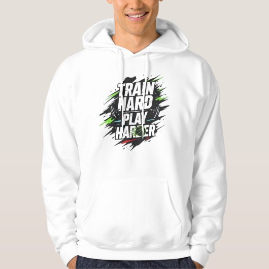 Train Hard Play Harder Basketball T - Shirt (Vorderseite)
