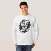 Train Hard Play Harder Basketball T-Shirt (Vorne ganz)