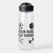 Train Hard Play Harder Water Flasche (Vorne)