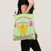 Train Hard Quack Harder Funny Duck Weightlift Tasche (Von Nahem)